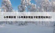 小苹果影视（小苹果影视盒子配置地址接口）