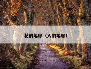 花的笔顺（入的笔顺）