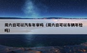 周六日可以汽车年审吗（周六日可以车辆年检吗）