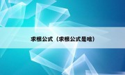 求根公式（求根公式是啥）