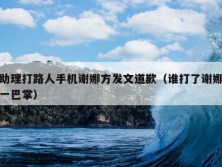 助理打路人手机谢娜方发文道歉（谁打了谢娜一巴掌）