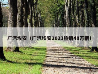 广汽埃安（广汽埃安2023热销48万辆）