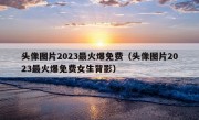 头像图片2023最火爆免费（头像图片2023最火爆免费女生背影）