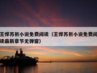 王悍苏祈小说免费阅读（王悍苏祈小说免费阅读最新章节无弹窗）