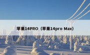 苹果14PRO（苹果14pro Max）