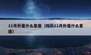 11月份是什么星座（阳历11月份是什么星座）