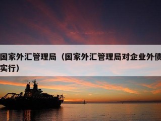 国家外汇管理局（国家外汇管理局对企业外债实行）