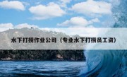 水下打捞作业公司（专业水下打捞员工资）