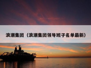 浪潮集团（浪潮集团领导班子名单最新）