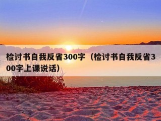 检讨书自我反省300字（检讨书自我反省300字上课说话）