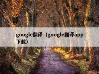 google翻译（google翻译app下载）