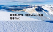 培训ALEVEL（培训alevel,急得想干什么）