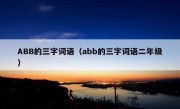 ABB的三字词语（abb的三字词语二年级）