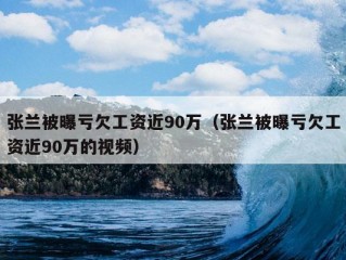 张兰被曝亏欠工资近90万（张兰被曝亏欠工资近90万的视频）