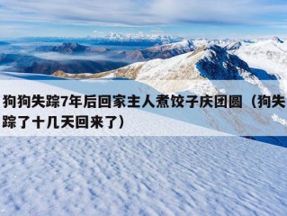 狗狗失踪7年后回家主人煮饺子庆团圆（狗失踪了十几天回来了）