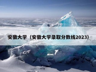 安徽大学（安徽大学录取分数线2023）