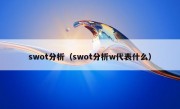 swot分析（swot分析w代表什么）