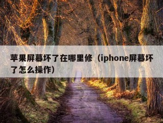 苹果屏幕坏了在哪里修（iphone屏幕坏了怎么操作）