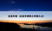 企业年报（企业年报网上申报入口）