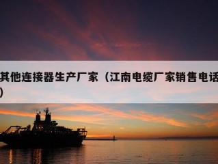 其他连接器生产厂家（江南电缆厂家销售电话）