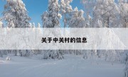 关于中关村的信息