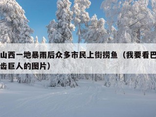 山西一地暴雨后众多市民上街捞鱼（我要看巴齿巨人的图片）