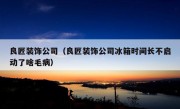 良匠装饰公司（良匠装饰公司冰箱时间长不启动了啥毛病）