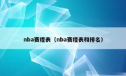 nba赛程表（nba赛程表和排名）