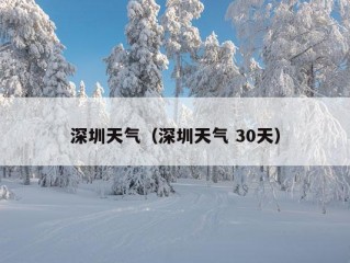 深圳天气（深圳天气 30天）