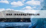 周海兵（周海兵是杨正午的什么人呢）