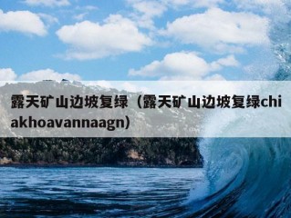 露天矿山边坡复绿（露天矿山边坡复绿chiakhoavannaagn）