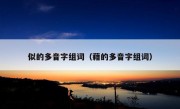 似的多音字组词（藉的多音字组词）