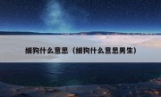 细狗什么意思（细狗什么意思男生）