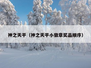 神之天平（神之天平小徽章奖品顺序）