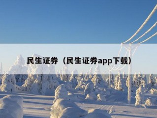 民生证券（民生证券app下载）