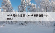 wink是什么意思（wink表情包是什么意思）