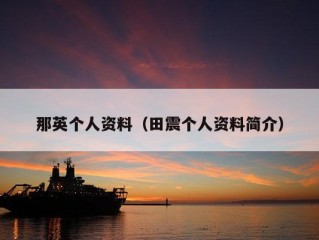 那英个人资料（田震个人资料简介）