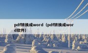 pdf转换成word（pdf转换成word软件）