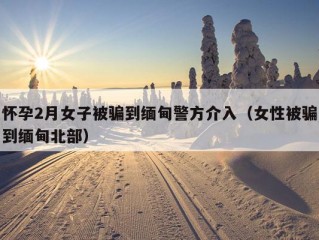 怀孕2月女子被骗到缅甸警方介入（女性被骗到缅甸北部）