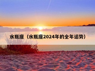 水瓶座（水瓶座2024年的全年运势）