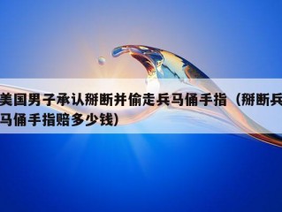 美国男子承认掰断并偷走兵马俑手指（掰断兵马俑手指赔多少钱）