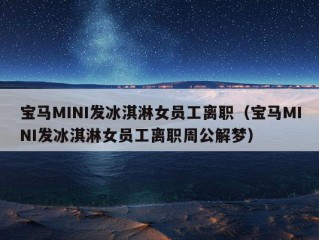 宝马MINI发冰淇淋女员工离职（宝马MINI发冰淇淋女员工离职周公解梦）