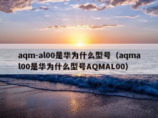 aqm-al00是华为什么型号（aqmal00是华为什么型号AQMAL00）