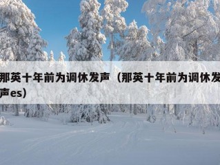 那英十年前为调休发声（那英十年前为调休发声es）