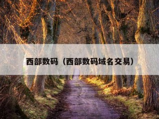 西部数码（西部数码域名交易）