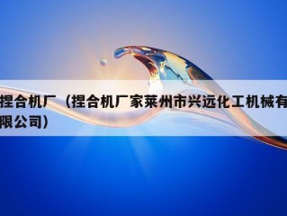 捏合机厂（捏合机厂家莱州市兴远化工机械有限公司）