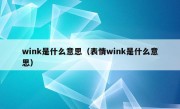 wink是什么意思（表情wink是什么意思）