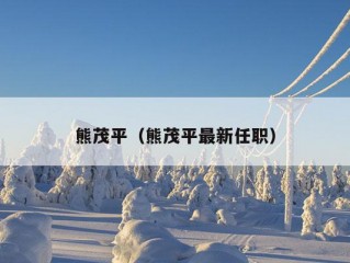 熊茂平（熊茂平最新任职）