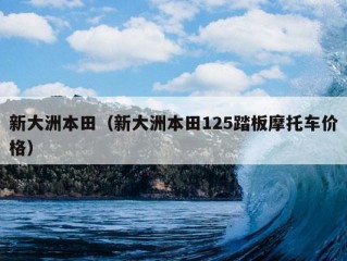 新大洲本田（新大洲本田125踏板摩托车价格）