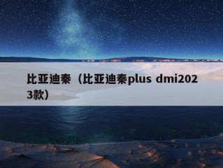 比亚迪秦（比亚迪秦plus dmi2023款）